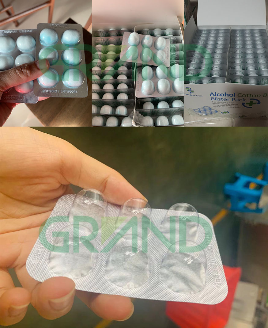 Образец упаковочной машины для пакета спиртового шарика