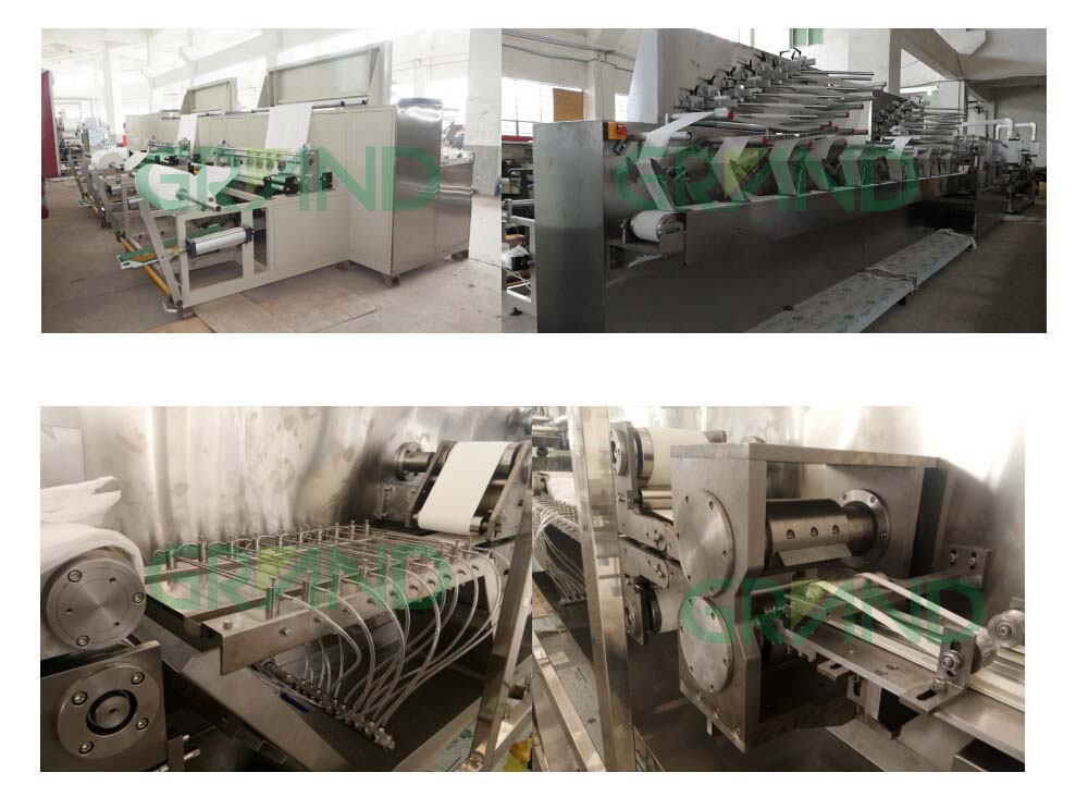 Влажные салфетки складывания и упаковочные детали